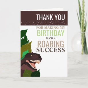 T Rex Dinosaur Party Kinder Geburtstag Vielen Dank Dankeskarte