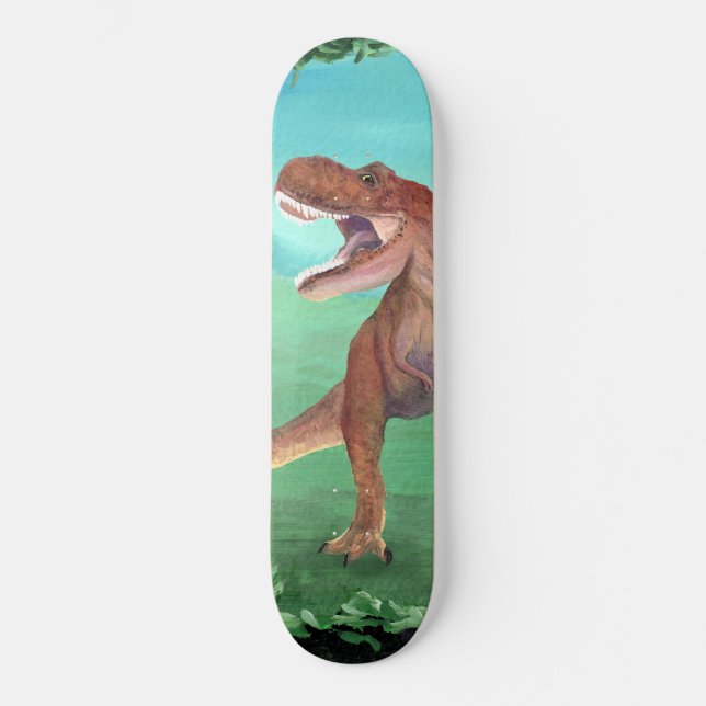 T-Rex Dinosaur Roars Beach Handtuch Skateboard (Vorderseite)