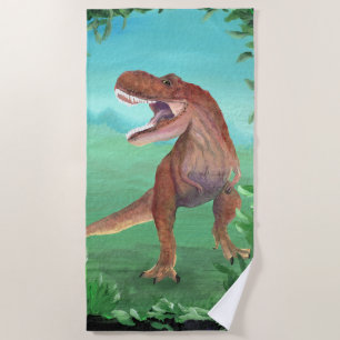 T-Rex Dinosaur Roars Strandtuch