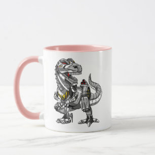 T-Rex Dinosaur Robot Monster Boys Kids Tasse