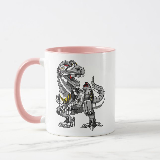 T-Rex Dinosaur Robot Monster Boys Kids Tasse (Links)