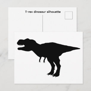 T-Rex-Dinosaur-Silhouette Postkarte