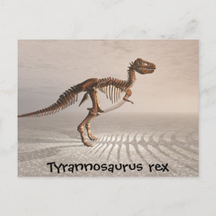 T. rex Dinosaur Skeleton Postkarte