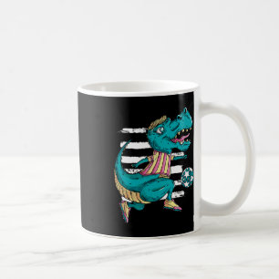 T-Rex-Dinosaur spielt Fußball - Trex-Design Kaffeetasse