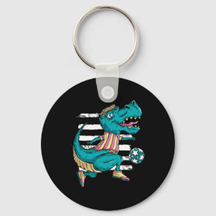 T-Rex-Dinosaur spielt Fußball - Trex-Design  Schlüsselanhänger