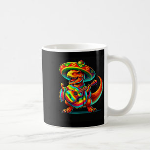T-Rex-Dinosaur spielt Gitarre Cinco de Mayo Mexica Kaffeetasse