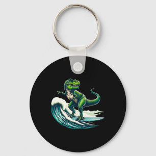 T-Rex-Dinosaur-Surfen-Surfer-Surfbrett-Geschenk fü Schlüsselanhänger