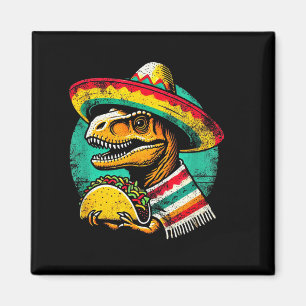 T-Rex-Dinosaur-Taco-Liebhaber Cinco-de-Mayo-Sombre Magnet