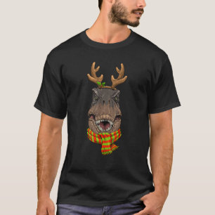 T Rex Dinosaur Weihnachten Santa Klaus Renntier Xm T-Shirt
