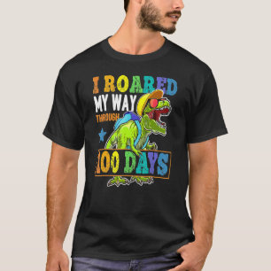 T Rex Dinosaurier 100 Tage Schulkinder 100. T-Shirt