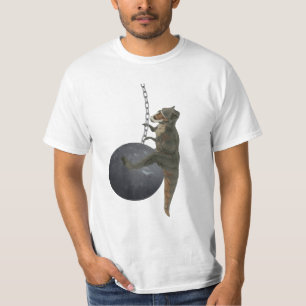T-Rex Dinosaurier, der Ball ruiniert T-Shirt