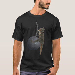 T-Rex Dinosaurier, der Ball ruiniert T-Shirt