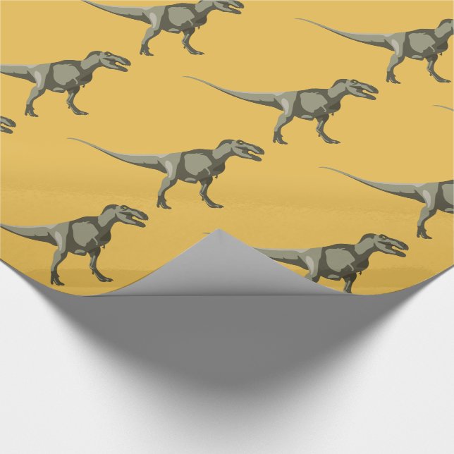 T-rex Dinosaurier, Dino-Entwurf Geschenkpapier (Ecke)