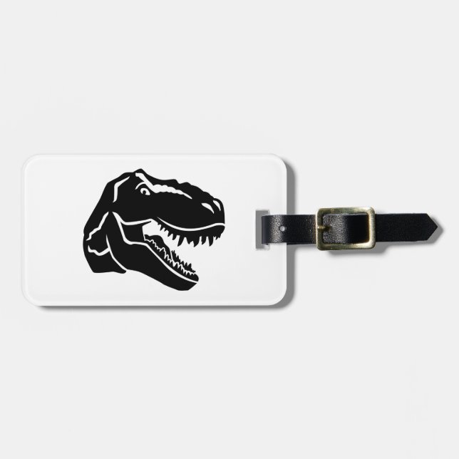 T-Rex Dinosaurier Gepäckanhänger (Vorderseite horizontal)