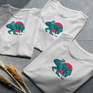 T Rex Dinosaurier Golf spielen T-Shirt