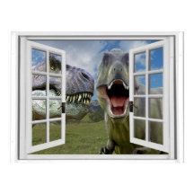 T-Rex Dinosaurier-Imitate Fensteransicht