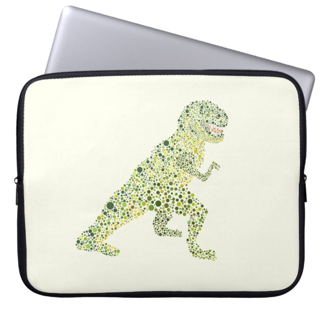 T-REX Dinosaurier in Dots Laptopschutzhülle (Vorderseite)
