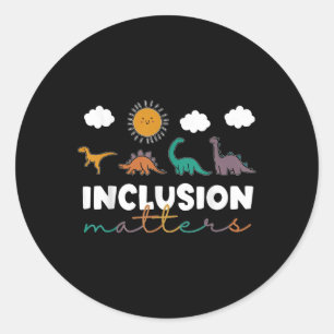 T-rex Dinosaurier Inklusion S Special Bildung Teac Runder Aufkleber