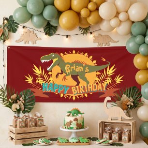 T-Rex Dinosaurier Kinder-Geburtstagsbanner Banner