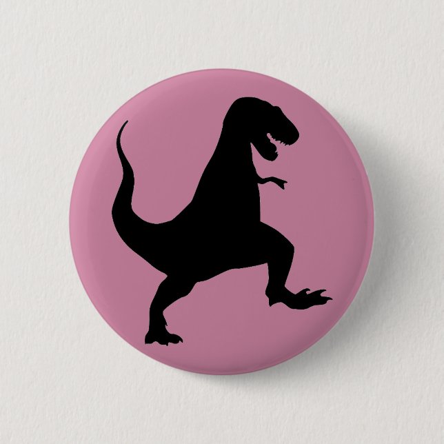 T-Rex Dinosaurier-Knopf Button (Vorderseite)