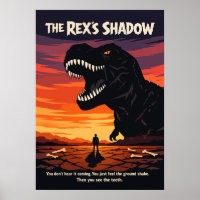 T-Rex Dinosaurier Kunst Sonnenuntergang
