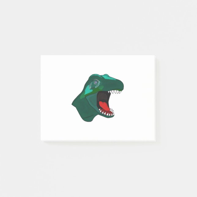 T Rex Dinosaurier Post-it Klebezettel (Vorderseite)