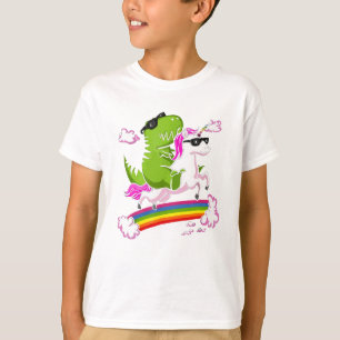 T-Rex Dinosaurier-ReitEinhorn T-Shirt