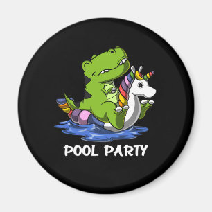 T-Rex Dinosaurier-Reitunicorn-Floss-Pool-Party Magnet