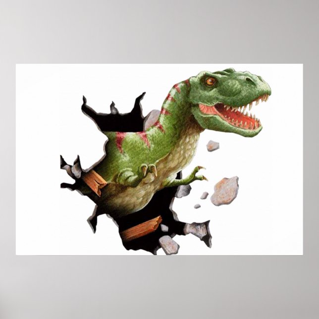 T Rex Dinosaurier Wall Mural Poster Kids Room (Vorne)