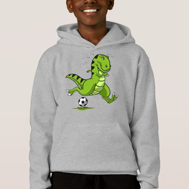 T-Rex-Dinosauriersoccer Hoodie (Vorderseite)
