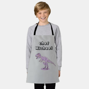 T-Rex-Dinosauriumdruck benutzerdefinierter Name Schürze