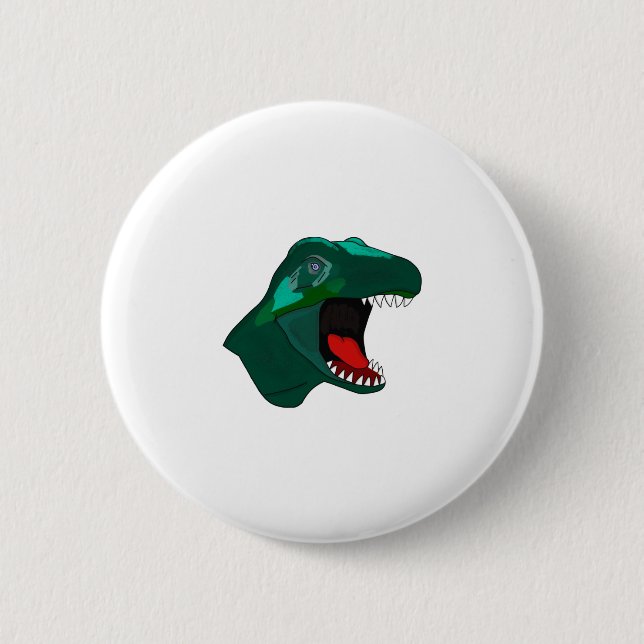 T Rex Dinossaur Button (Vorderseite)