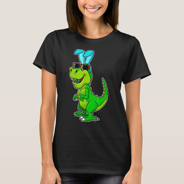 T Rex Easter Bunny Dinosaur Boys Basket Stuffe K T-Shirt (Vorderseite)