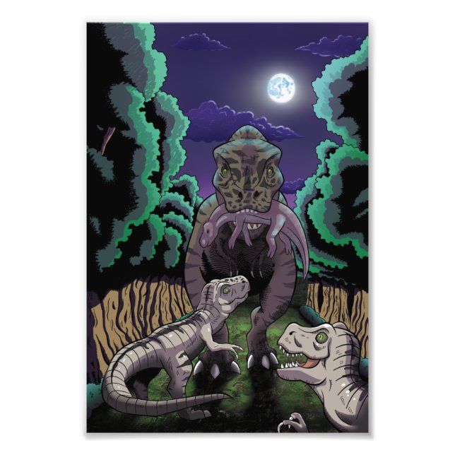T-Rex Family Fotodruck (Vorne)