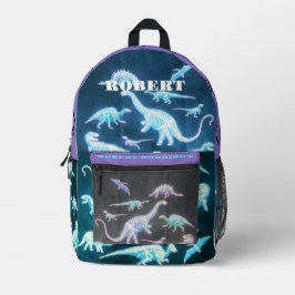 T-Rex Friends Fluorescent Skeleton Dinosaurier Bedruckter Rucksack