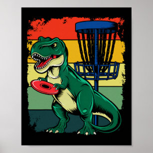 T Rex Frisbee Dinosaur Erholungs Werfer Dino Di Poster