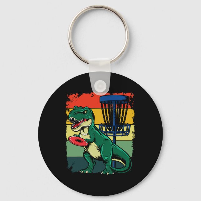 T Rex Frisbee Dinosaur Freizeitwerfer Dino Di Schlüsselanhänger (Vorderseite)