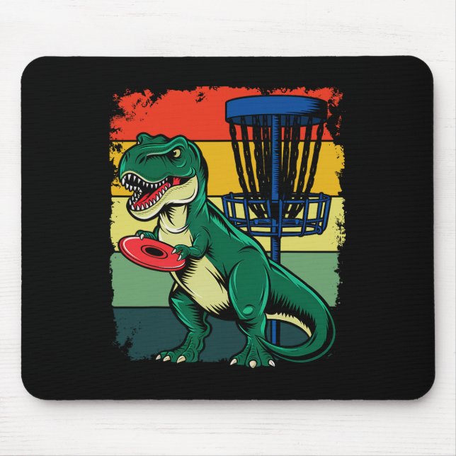 T Rex Frisbee Dinosaurier Freizeitwerfer Dino Di Mousepad (Vorne)