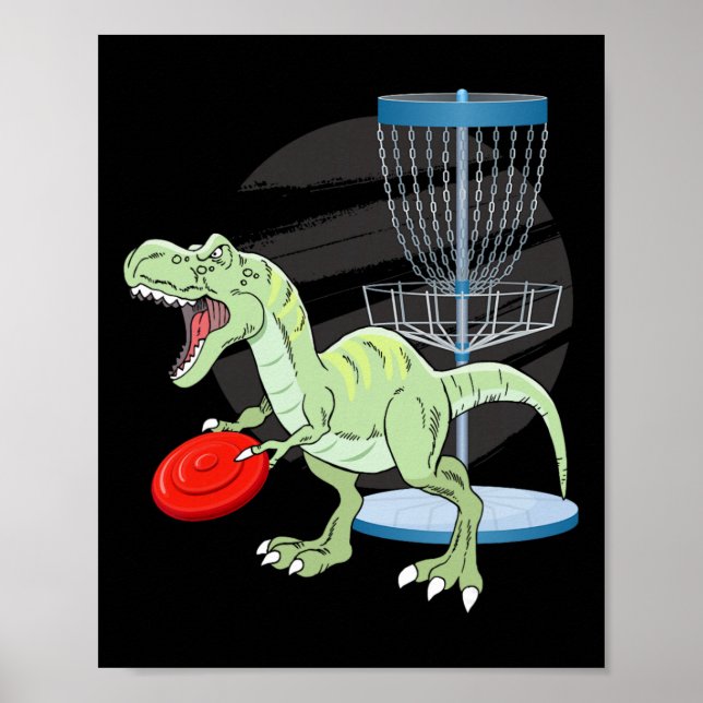 T Rex Frisbee Dinosaurier Freizeitwerfer Dino Di Poster (Vorne)