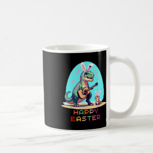 T-Rex Frohe Ostereier Retro Vintage Pixel Art Ro Kaffeetasse