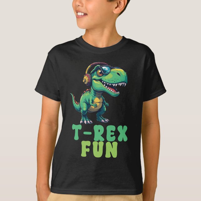 T-Rex Fun Kids Boy T-Shirt (Vorderseite)