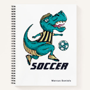 T-Rex Fußball-Spiele mit Namen Notizbuch