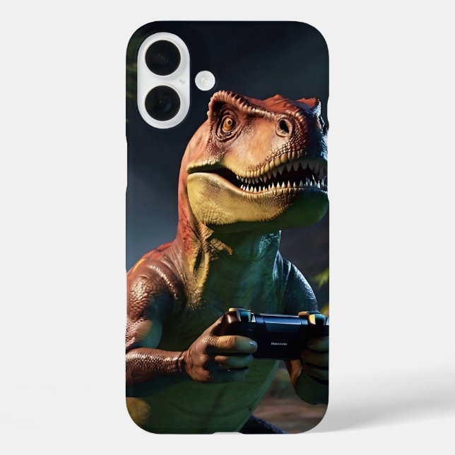 T-Rex Gamer Dino Art Case-Mate iPhone Hülle (Rückseite)