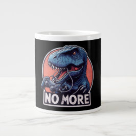T-Rex Gamer No More Design Jumbo-Tasse