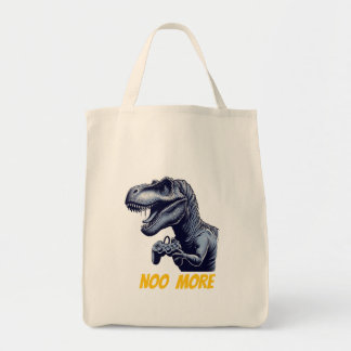 T-Rex-Gamer "No More"-Kunstdesign Tragetasche