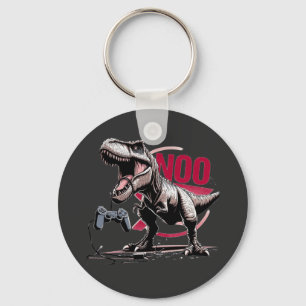 T-Rex-Gamer-Wut-ist-vorbei-Design Schlüsselanhänger