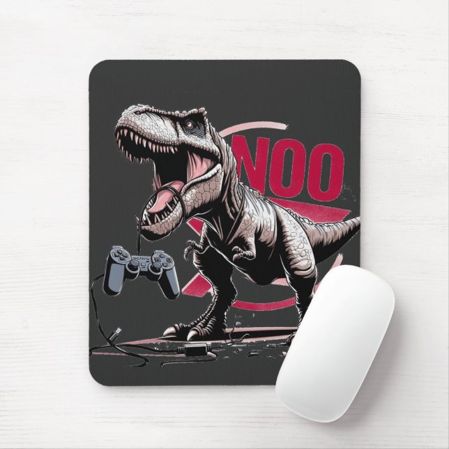 T-Rex-Gamer-Wut-nicht-mehr-Design Mousepad (Mit Mouse)