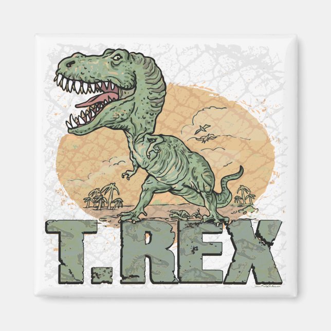 T Rex Geschenkideen von Mudge Studios Magnet (Vorne)