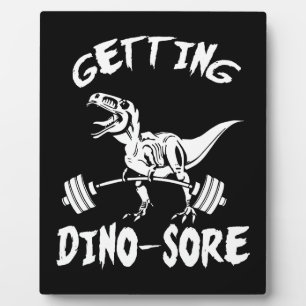 T-Rex, Getting Dino Wore, Funny, Cartoon, Workout Fotoplatte