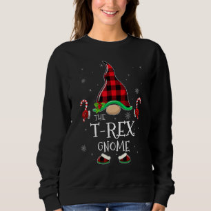 T Rex Gnom Büffel Kariert Passende Familie Weihnac Sweatshirt